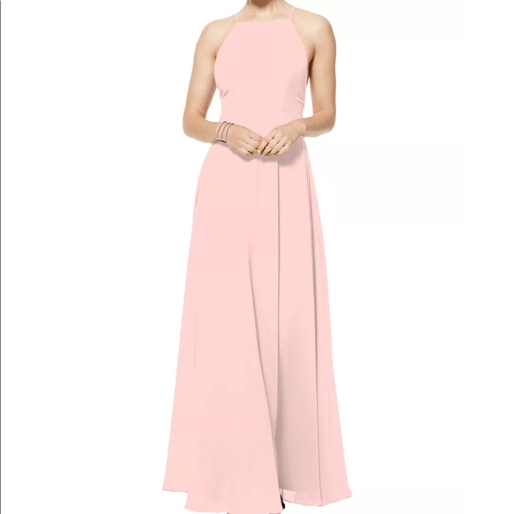 Bill Levkoff frost rose bridesmaid dress